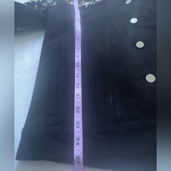 FRENCH CONNECTION Mazie Embroidered Denim Jean Jacket sz Large - Picture 8 of 11